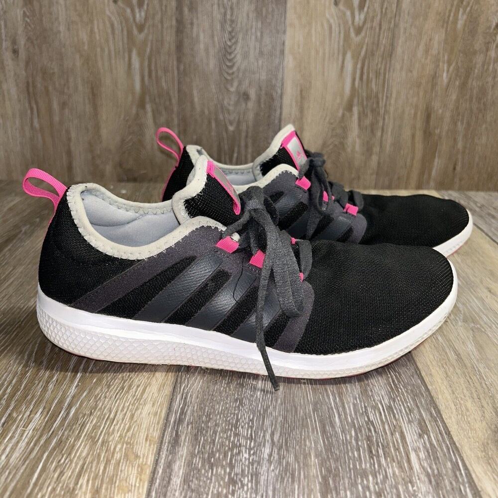 Adidas Fresh Bounce Women’s US Size 9.5 Sneaker Shoes W AQ7793 Black Grey Pink